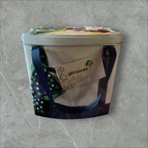 New Girl Scouts Kids Beige Going Places Tin Purse Tote Bag